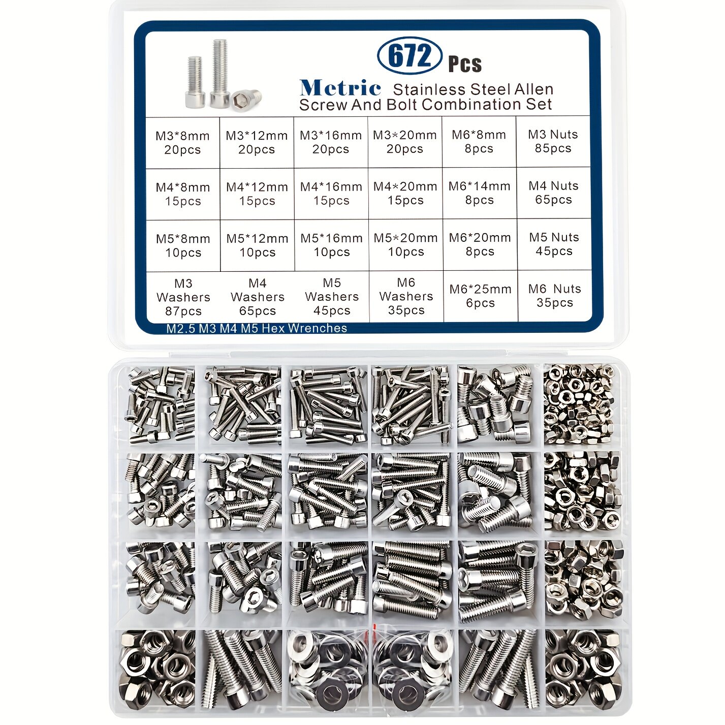 672pcs Set Cup Head Round Colu - Nuts Mix recension och pris
