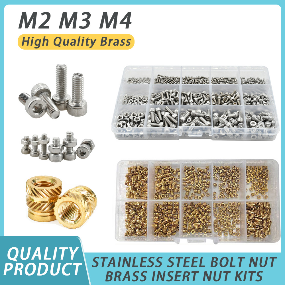 M2 M3 M4 Brass Hot Melt Insert - Nuts Mix recension och pris